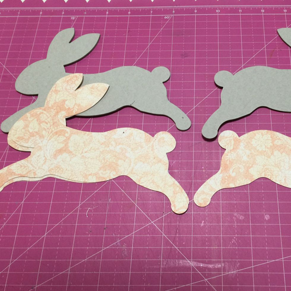 Die cut Chipboard and 12' paper