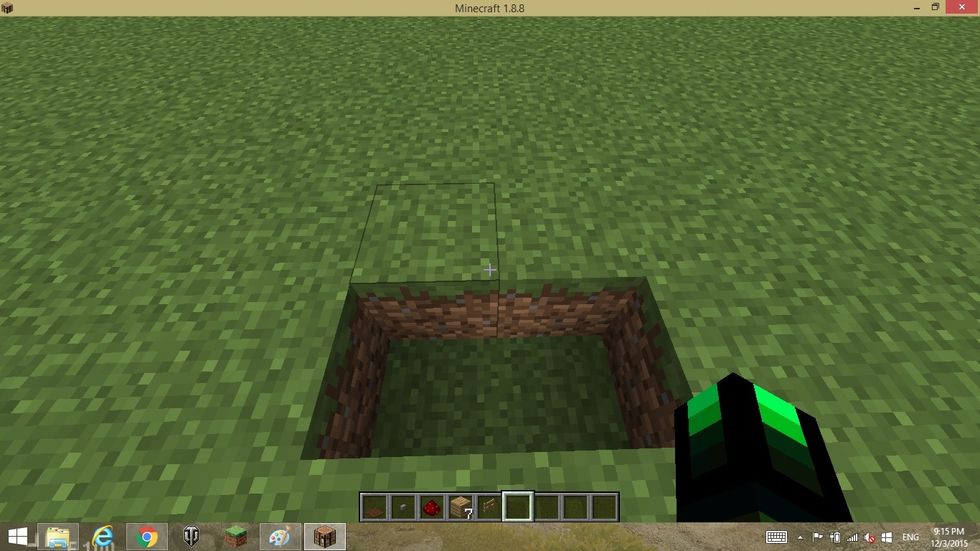 dig 2 blocks like that