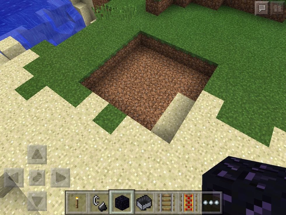 Dig a 5x5 square