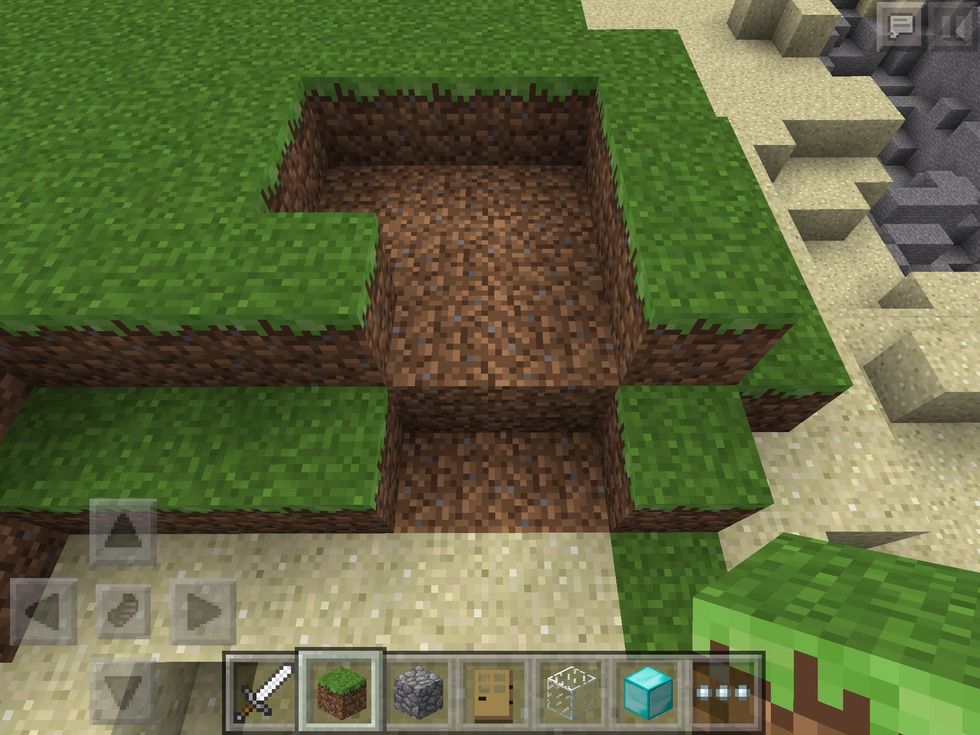 Dig a hole that looks like this.