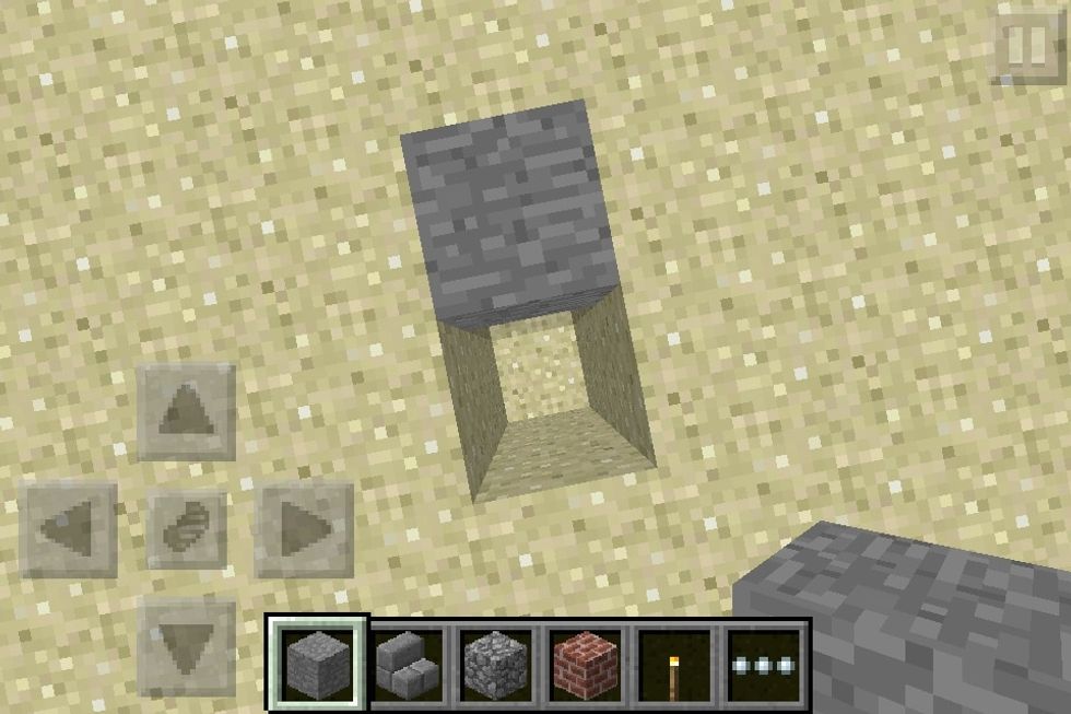 Dig a three block deep hole.