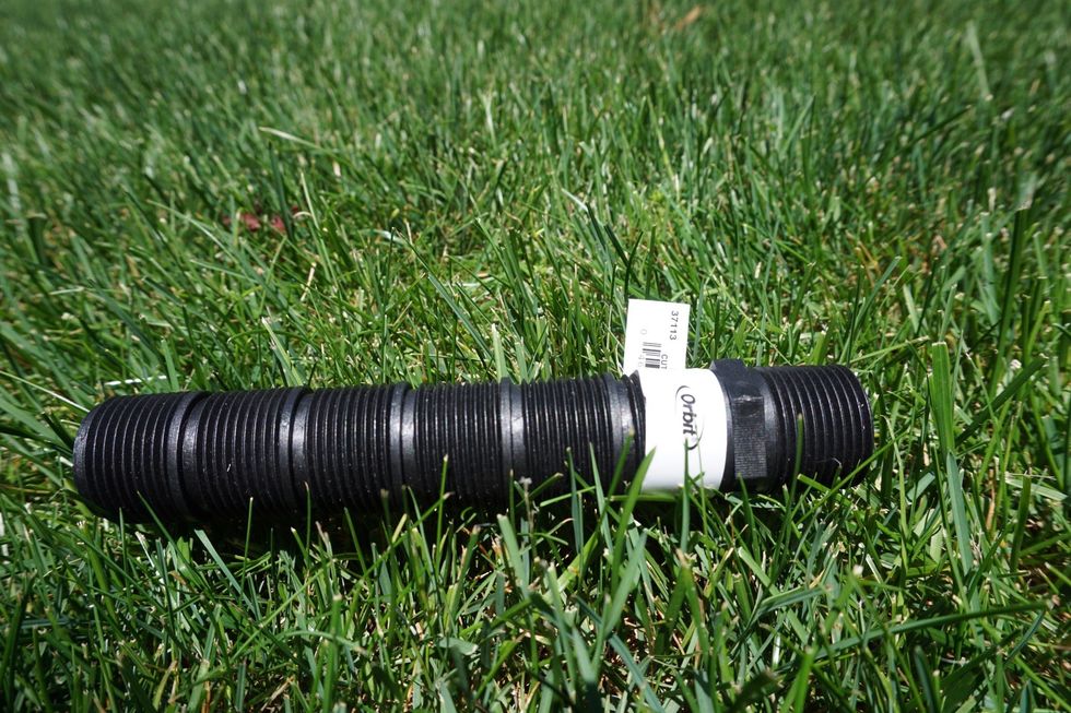 Digging the head up first makes the most sense to figure out all the parts you need. My lawn has grown thick since this head was installed, so I need to raise it up using this variable "nipple."