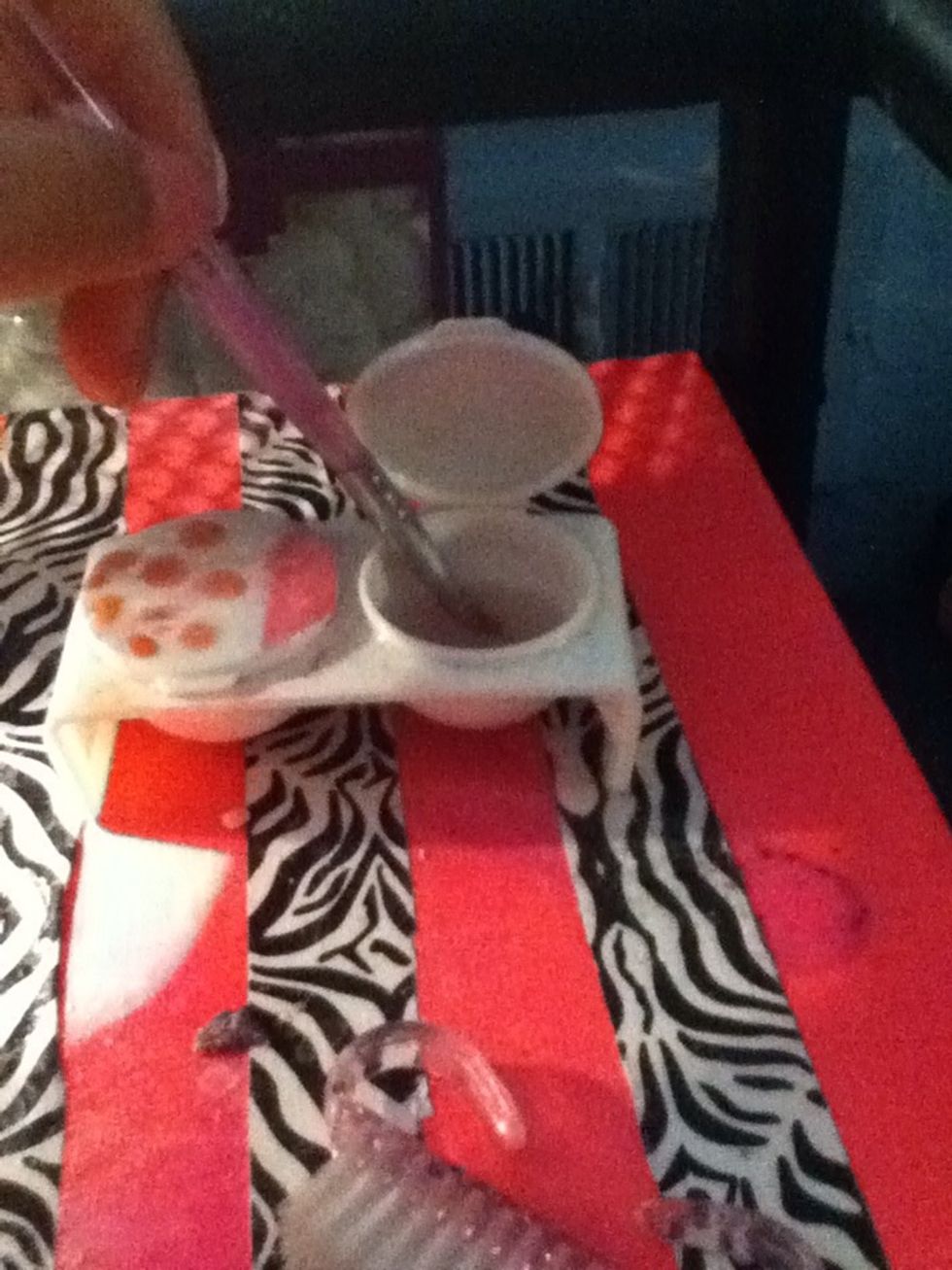 Dip brush in acrylic liquid