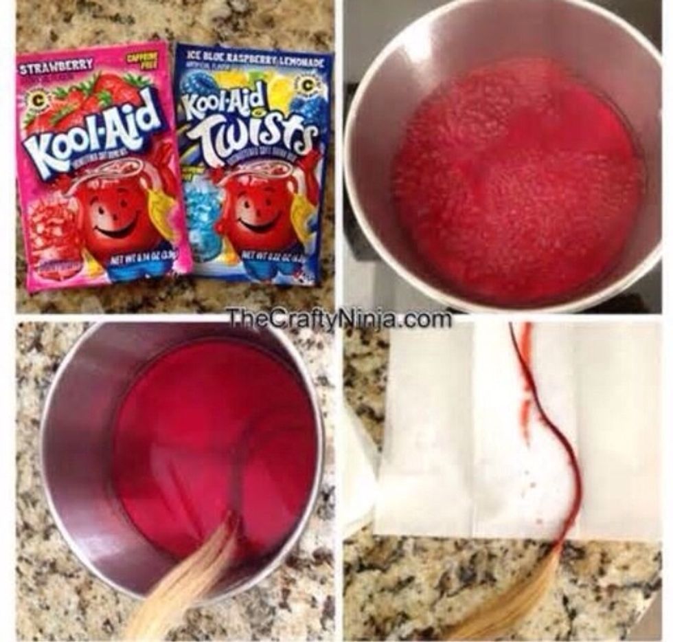Dip dye your hair with Kool aid