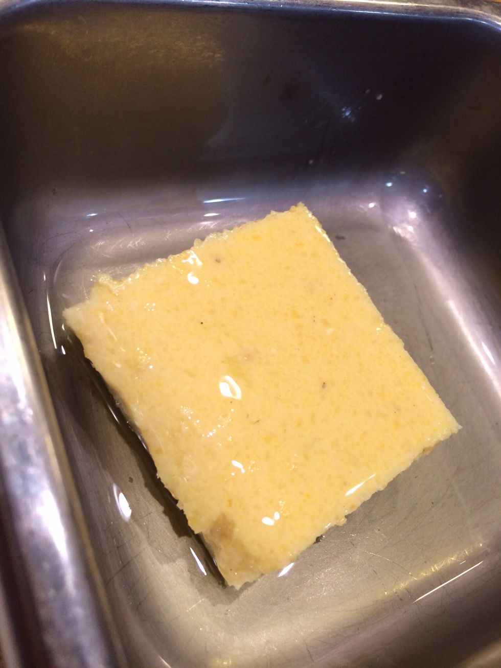 Dip each portion in olive oil