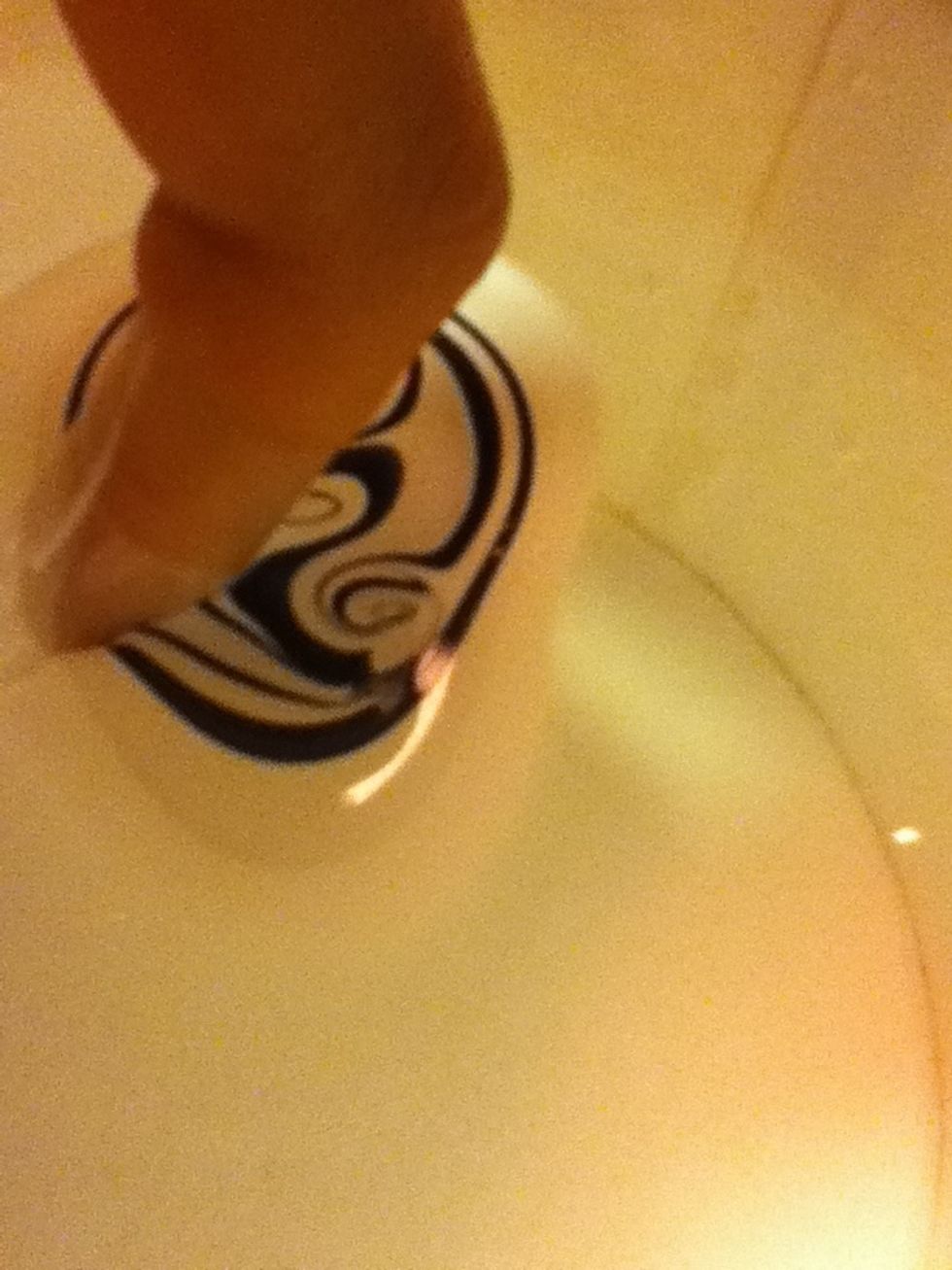 Dip your nail on the swirl you liked the best