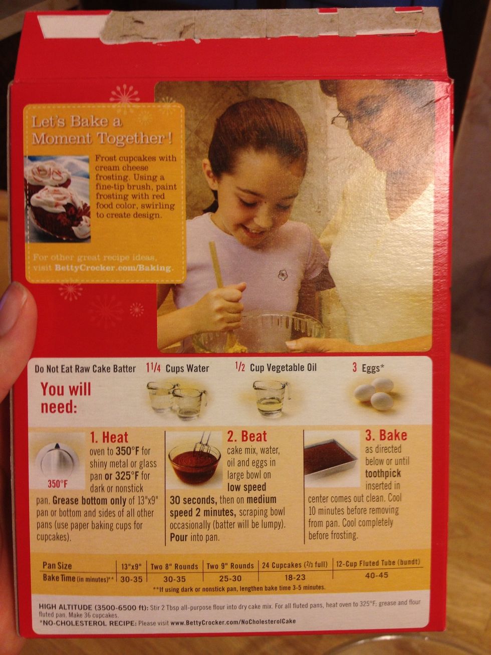 Direction. *You can use any frosting you would like as well*