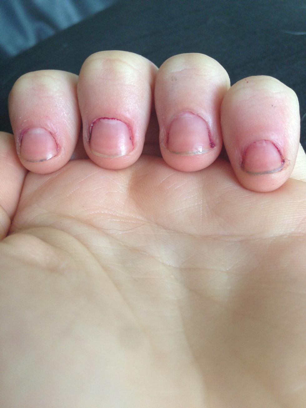 Dirty nails, but  look at the length!!