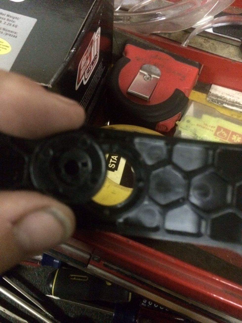 Disassemble iPhone 5 belt clip caseholder, inside retainer twists off. U do not need the round plug/retainer or rear belt clip adapter any more. You will be using the caseclamp