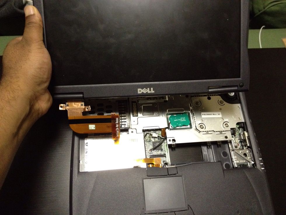 Disassemble laptop starting with the screen. Remove it from base then separate LCD panel from plastic shell.