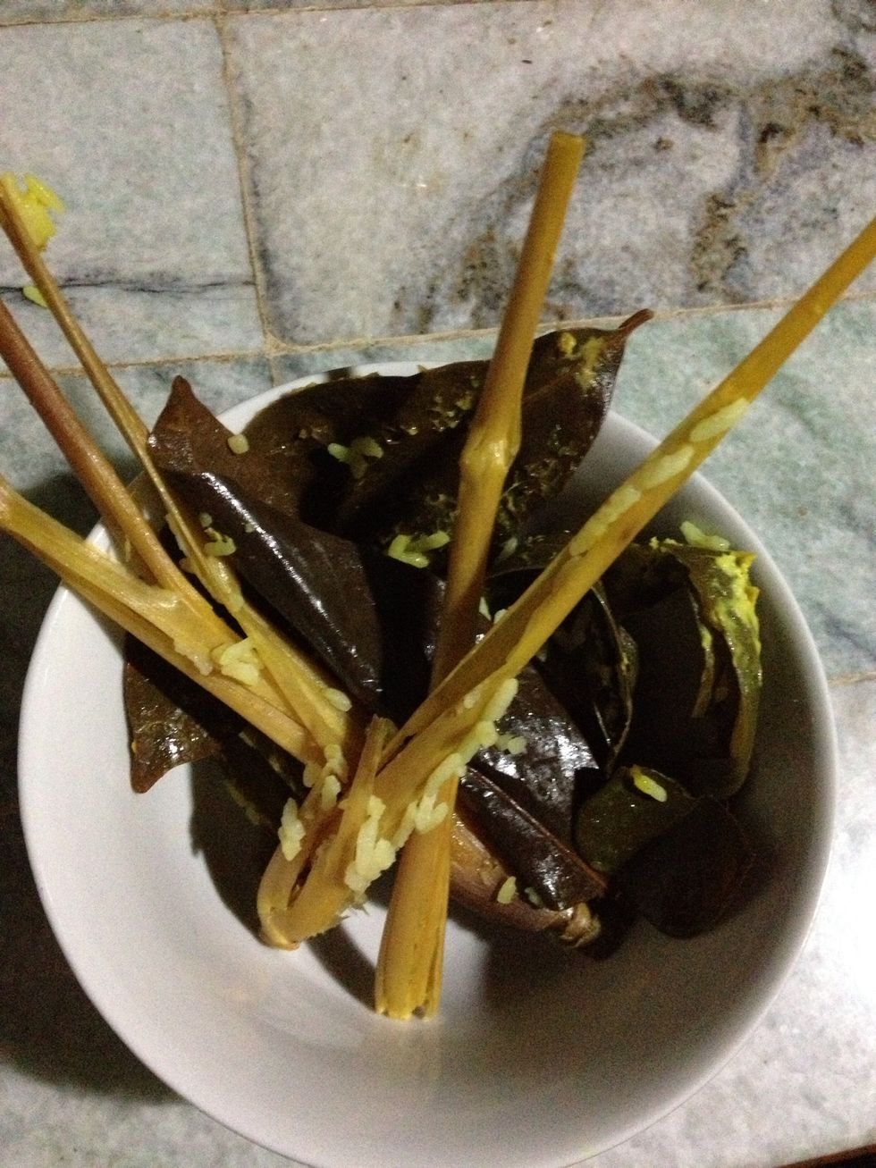 Discard the spices ...