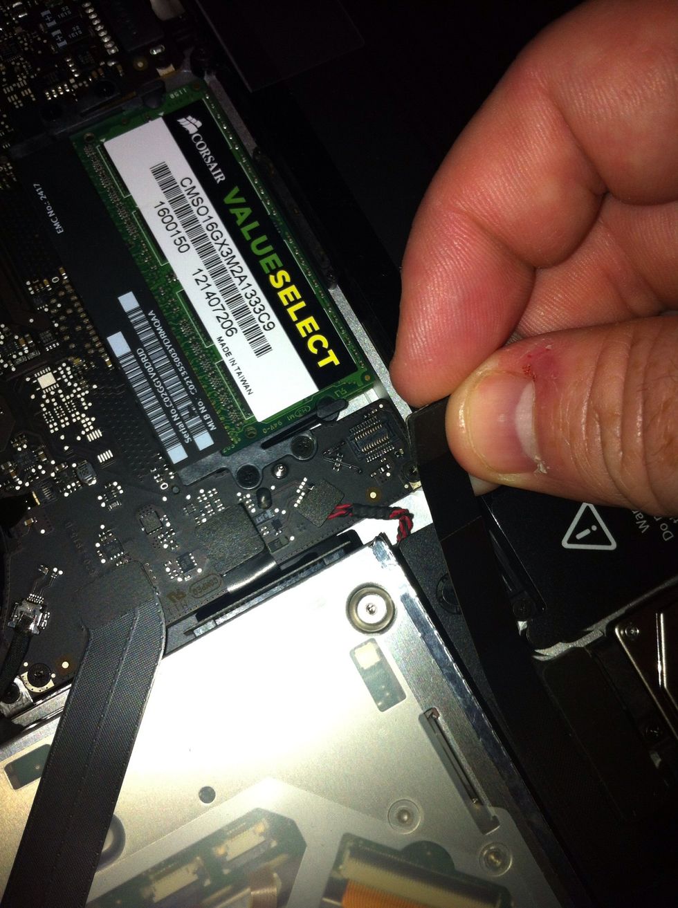 Disconnect the hard drive from motherboard