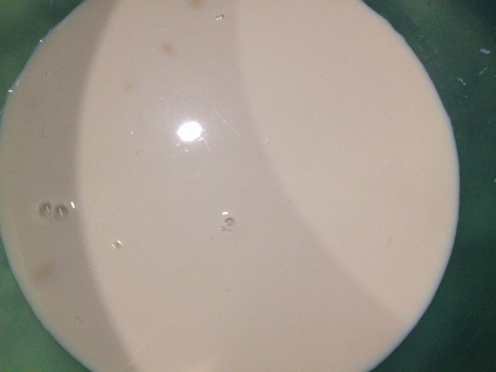 Dissolve the yeast in the lukewarm milk