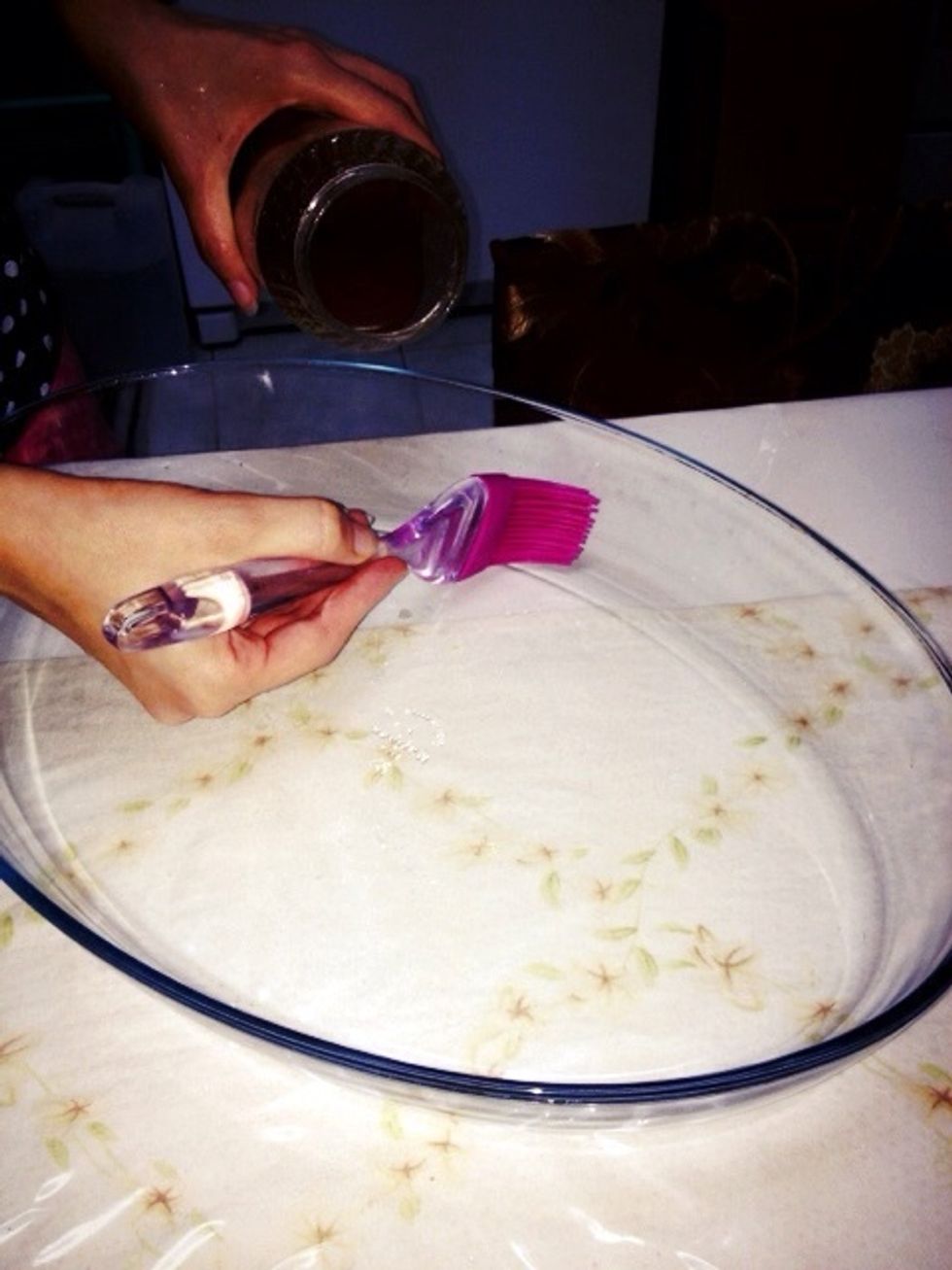 Distribute Honey and then put the pineapple slices