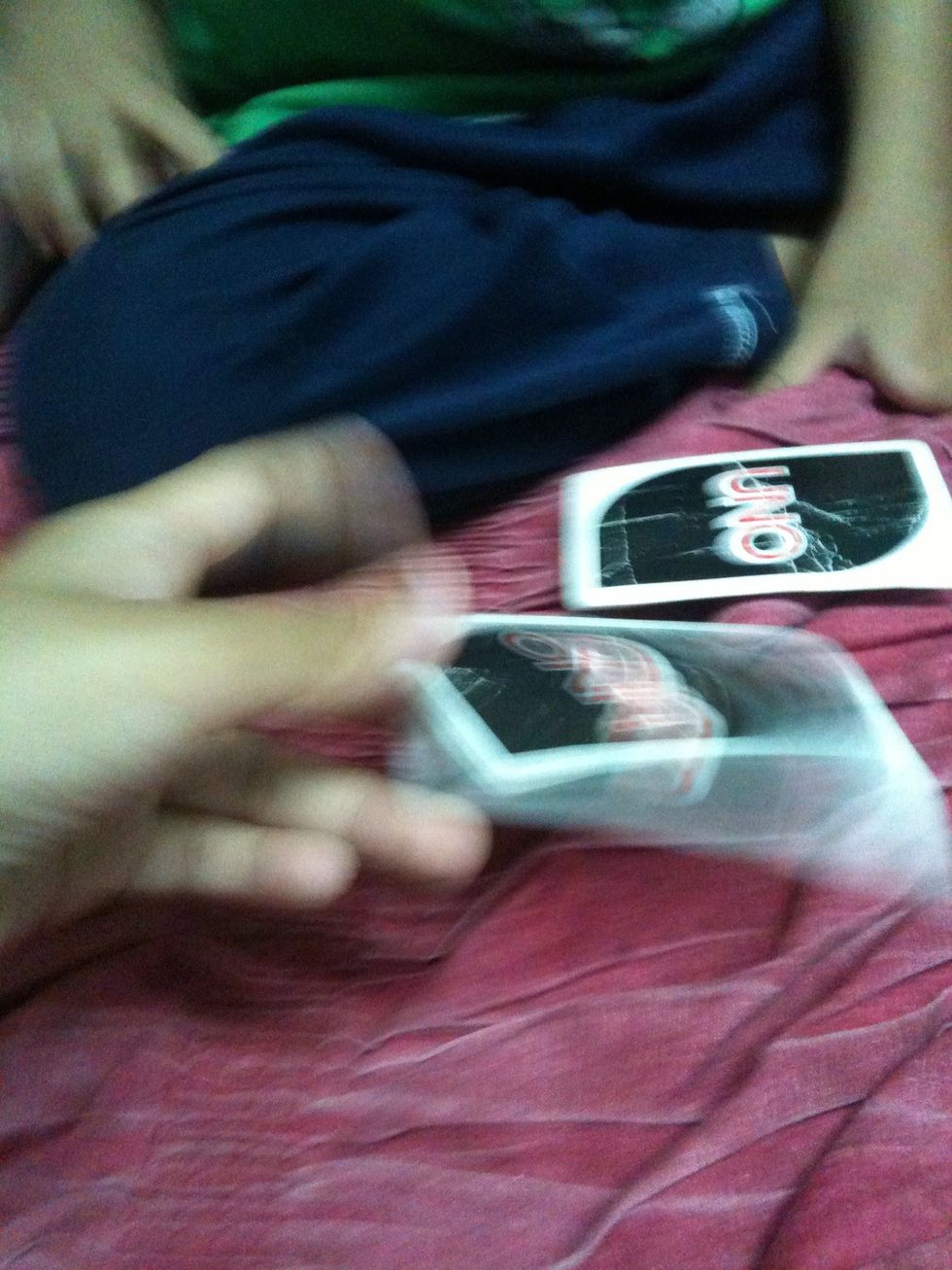 Distribute the cards equally to each player