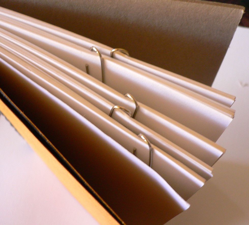 Divide book into sections - I have 5 different sections - Entree, Mains, Cakes, Sweets, Cookies. Using the sticker sheet with the unique dividing flaps for each section.