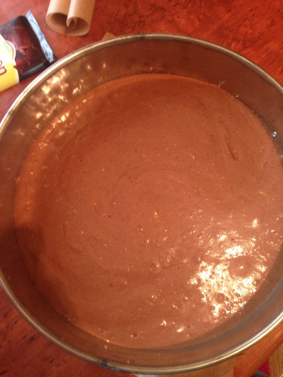 Divide in half  and bake at 350 degree preheated oven for 25-30 minute