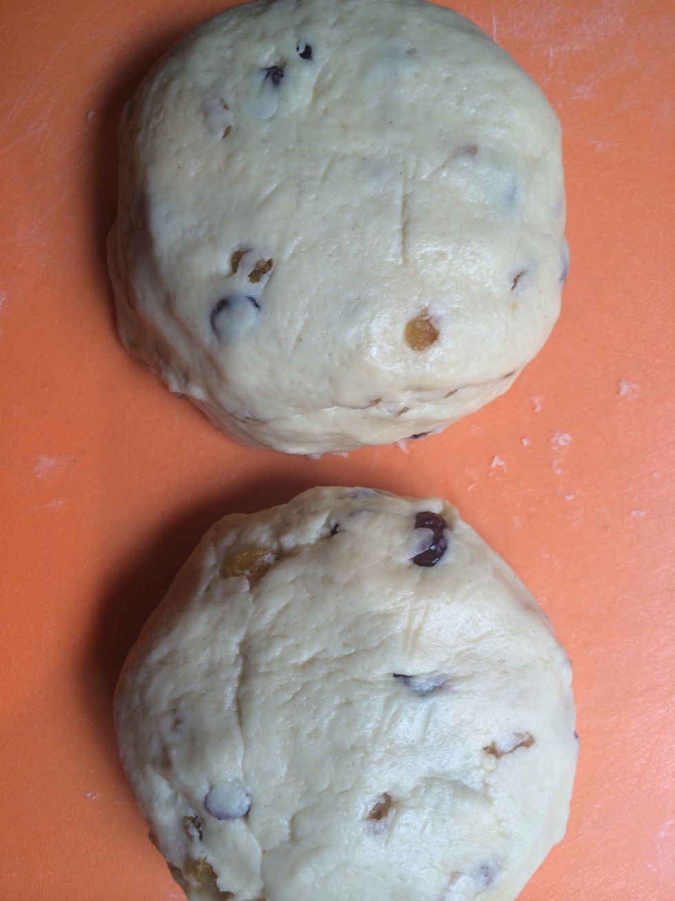 Divide into 2. I am putting one part in the freezer. The second will make me around 20 scones