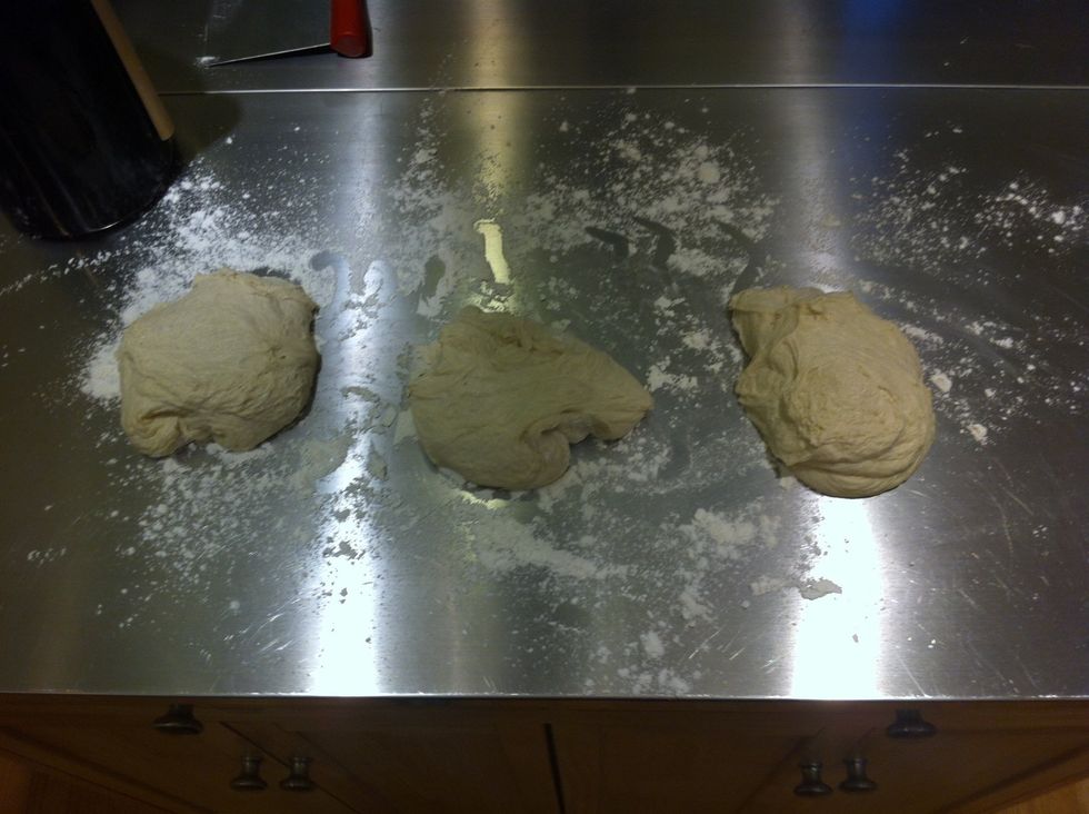 Divide into 3 equal parts.