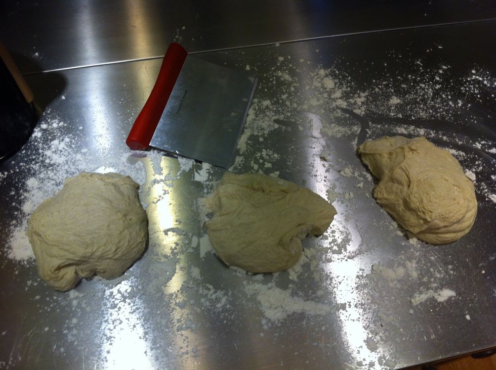 Divide into 3 equal parts.