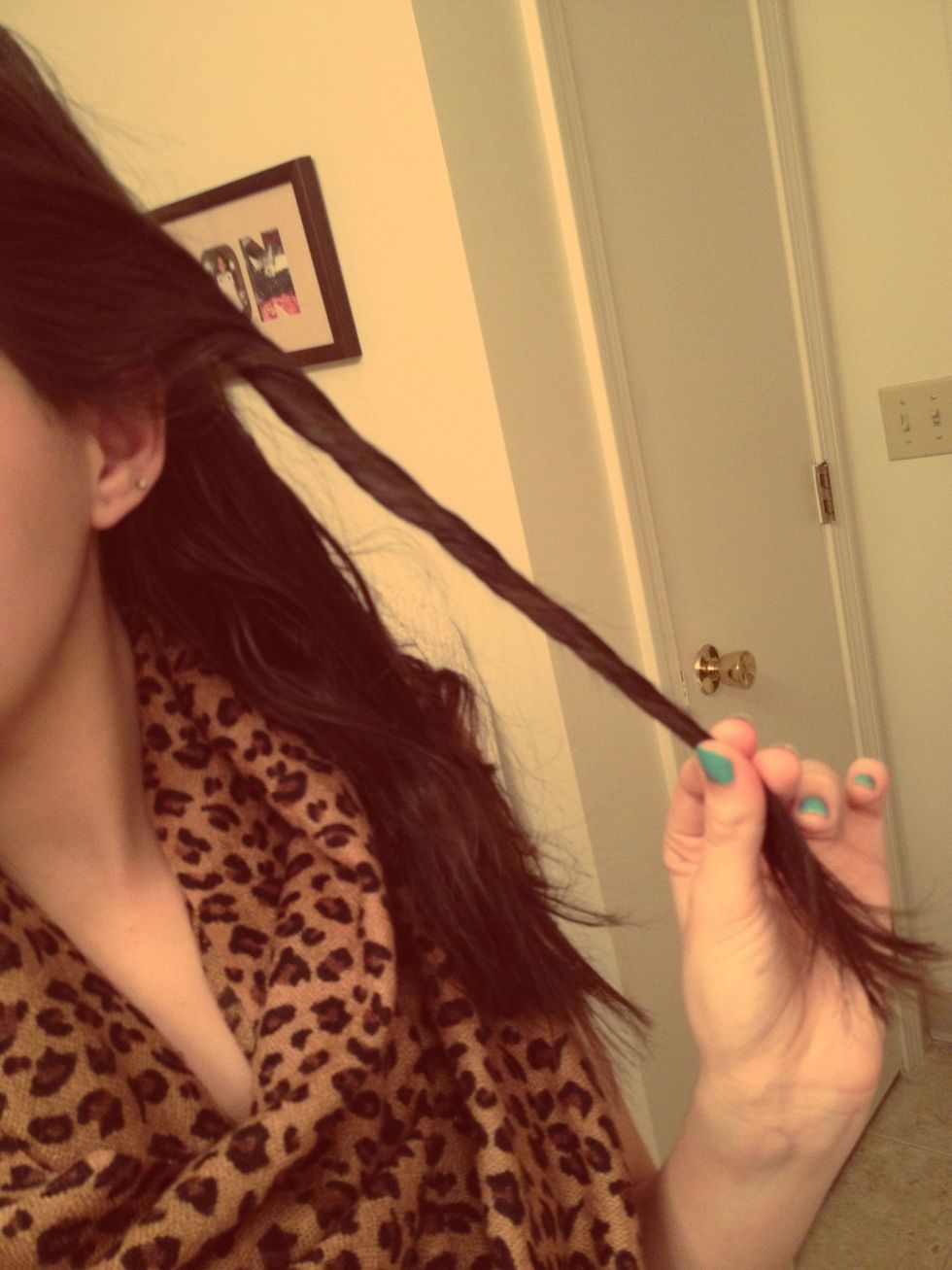 (Divide it in three) and twist each one clockwise or counterclockwise, your choice!