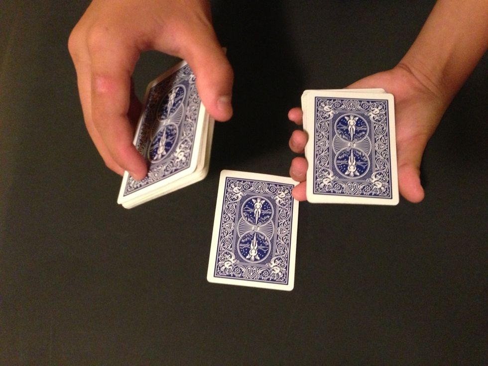 Divide the deck in half and ask them to place their card on top of the half on the right.