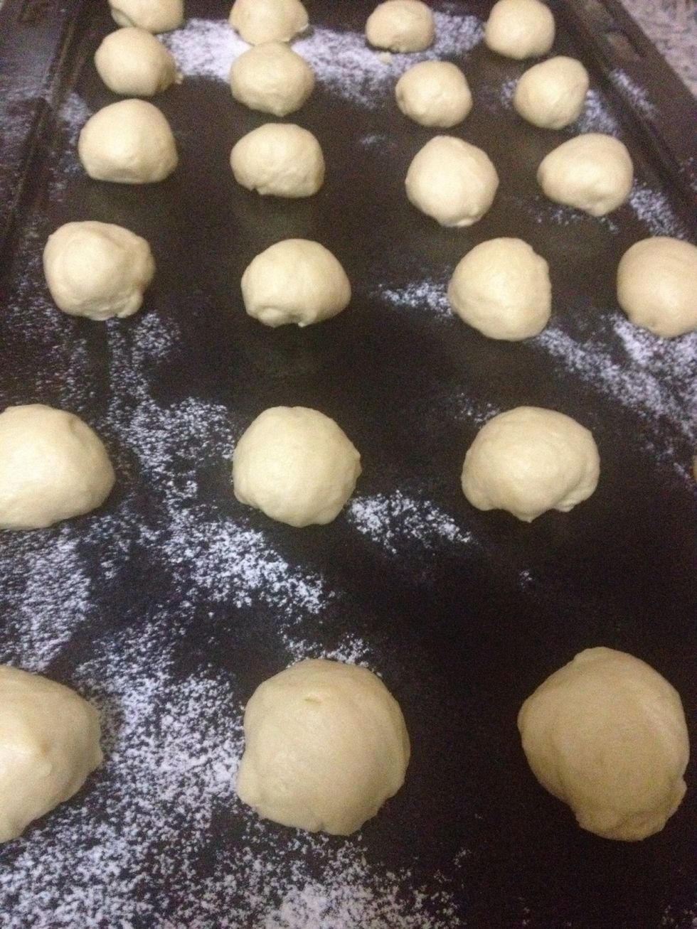 Divide the dough into small pieces... Around 26