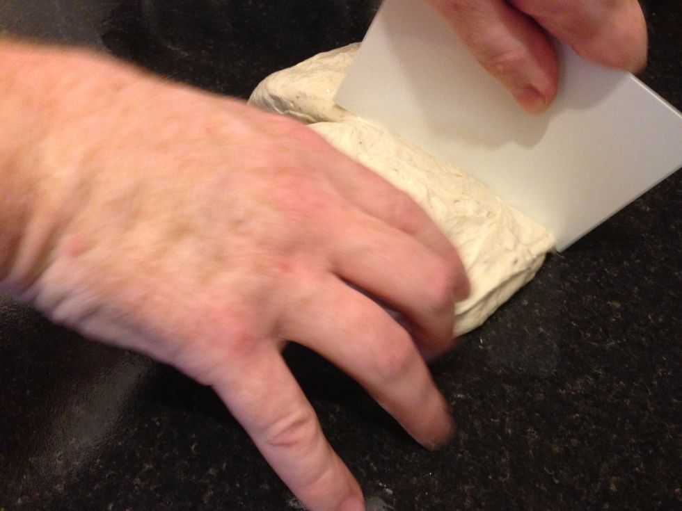 Divide the dough into to equal halves
