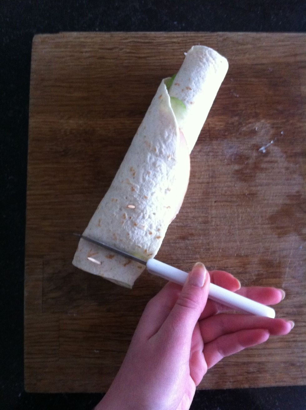 Divide the roll in small sections and pin them.