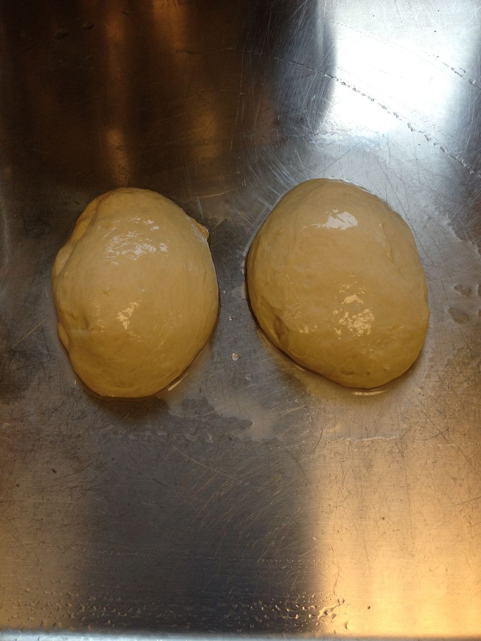 Divide your dough in two, I use scissors.