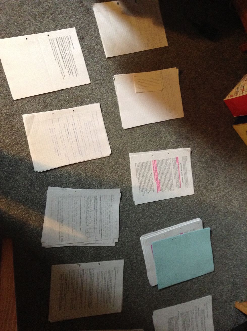 Divide your paperwork into sub topics of what you're learning.