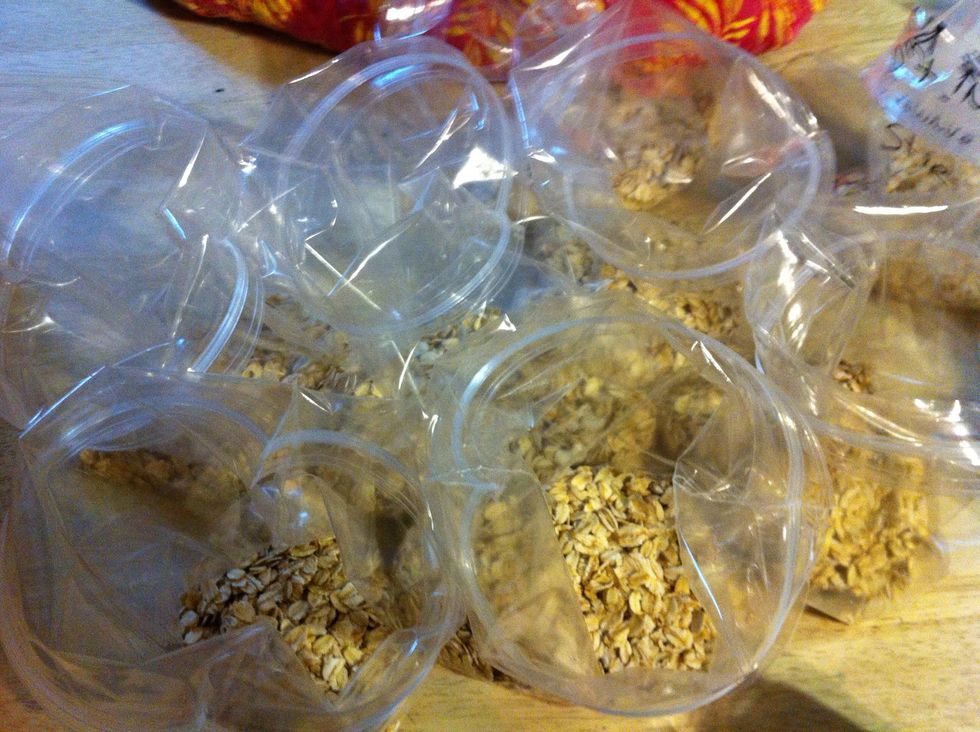 Do 10 at a time. ..10 with oats..1/3 cup...
