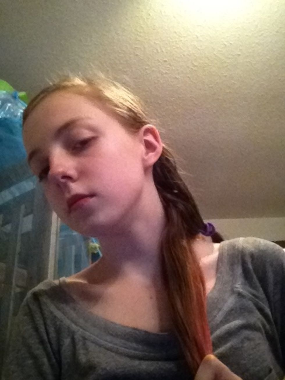 Do a basic LOOSE 3 strand braid