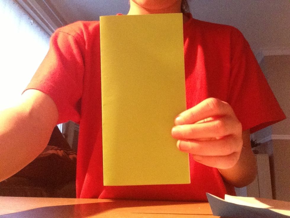 Do a book fold ( fold from left to right )