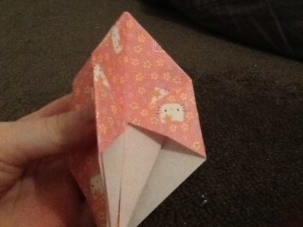 Do a book fold which means fold the edges in like your closing a book