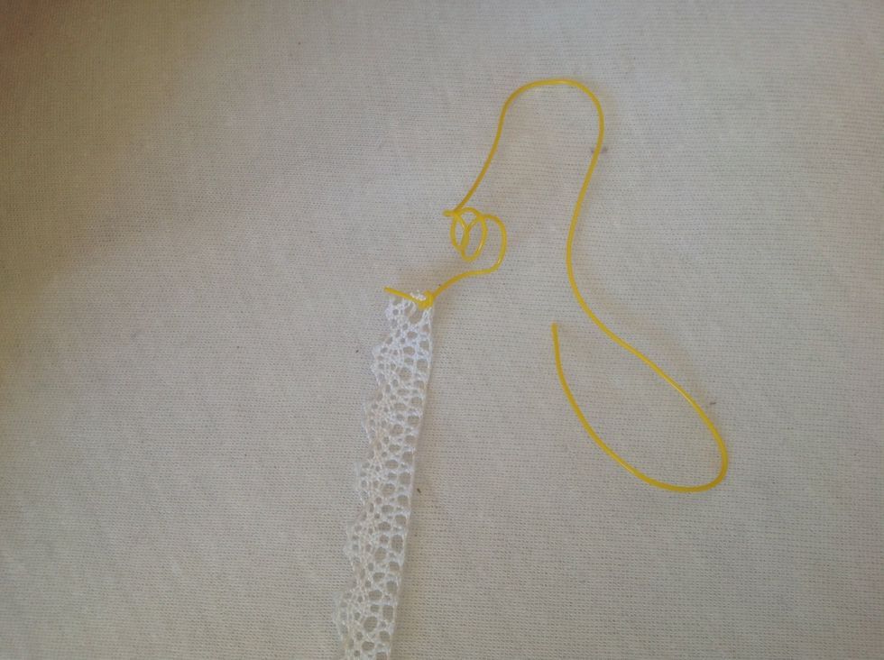 Do a little knot like this.