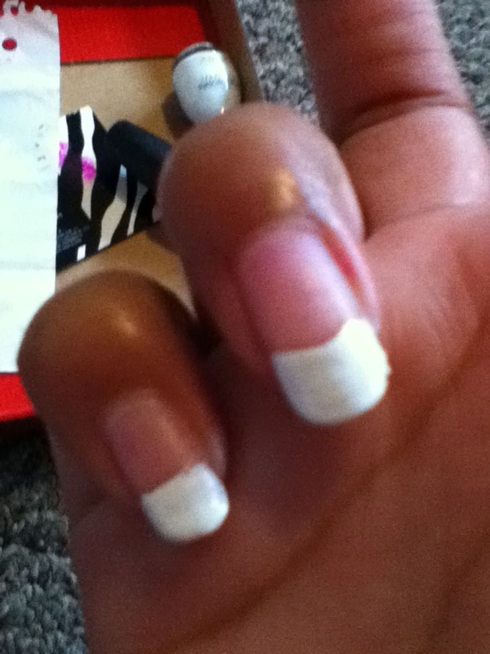 Do a white French tip manicure
