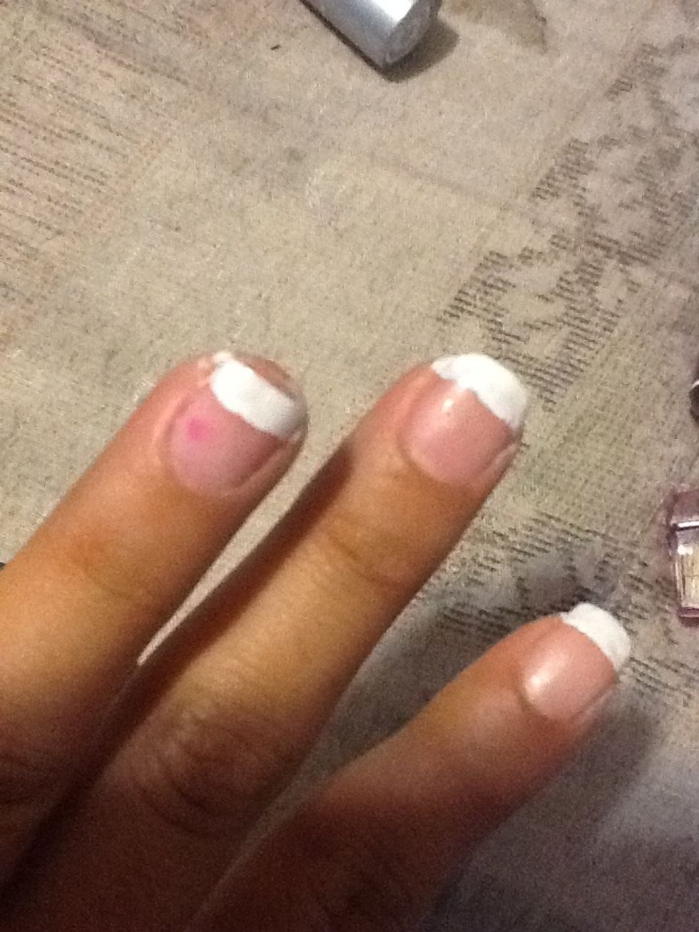 Do a white tip...I'm not a pro so it's crappy