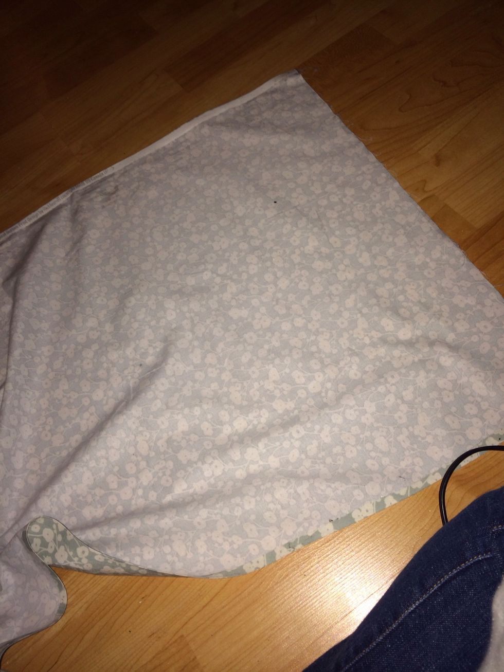 Do both sides length wise.