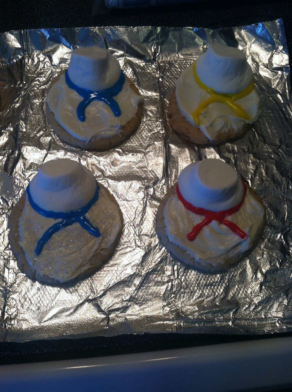 Do different colored scarfs.