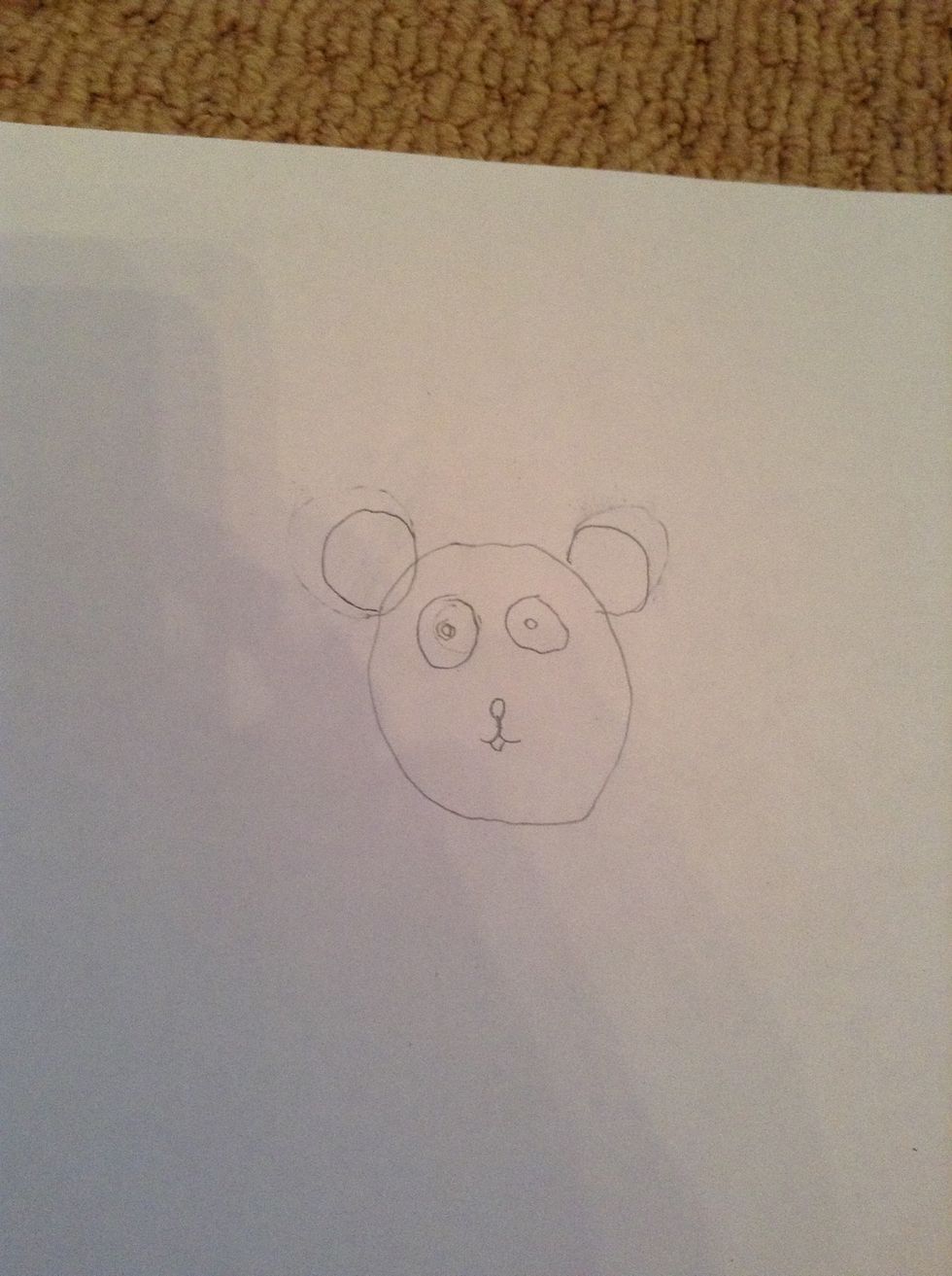 Do eyeballs and a mouth and nose