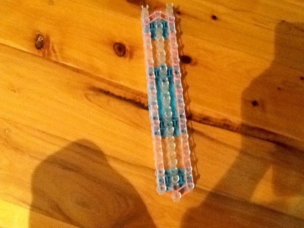 Do it all the way up the loom again but starting back at the arrow.