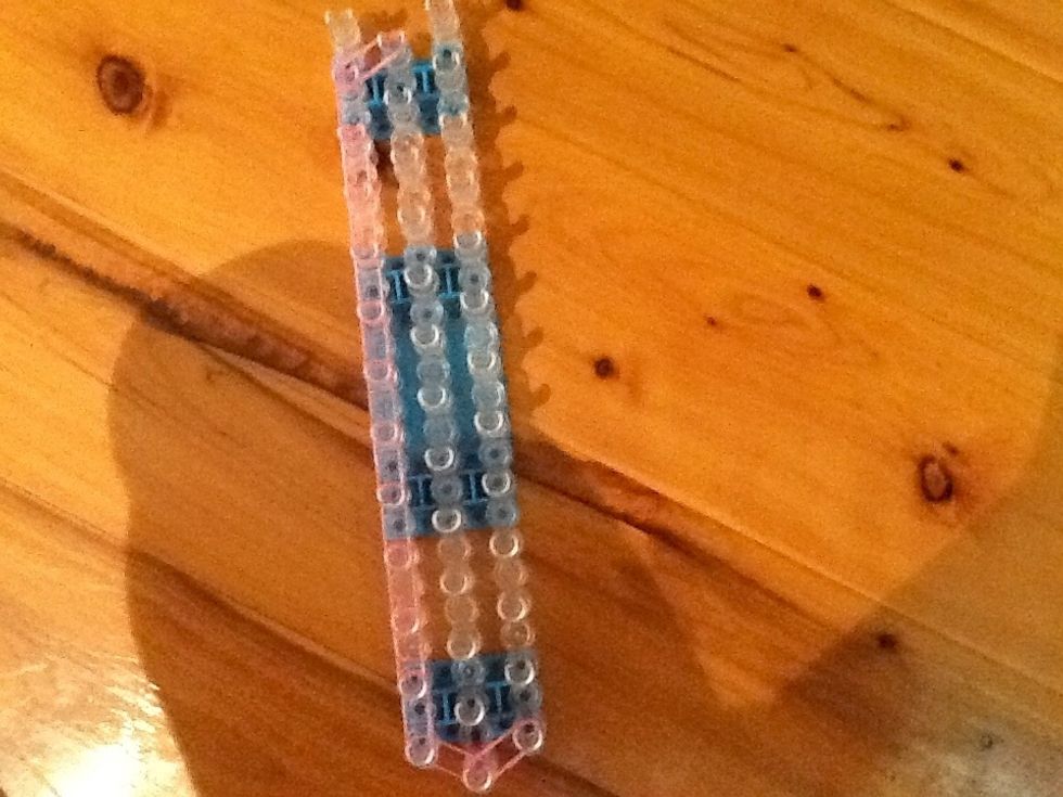 Do it all the way up the loom like this.