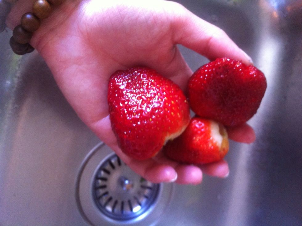 Do it to the rest of the strawberry.