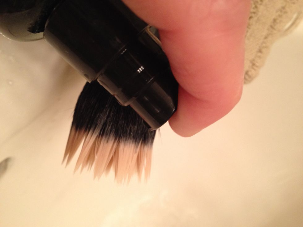 DO NOT apply cleaner to the brush directly, or to the side of the brush.
