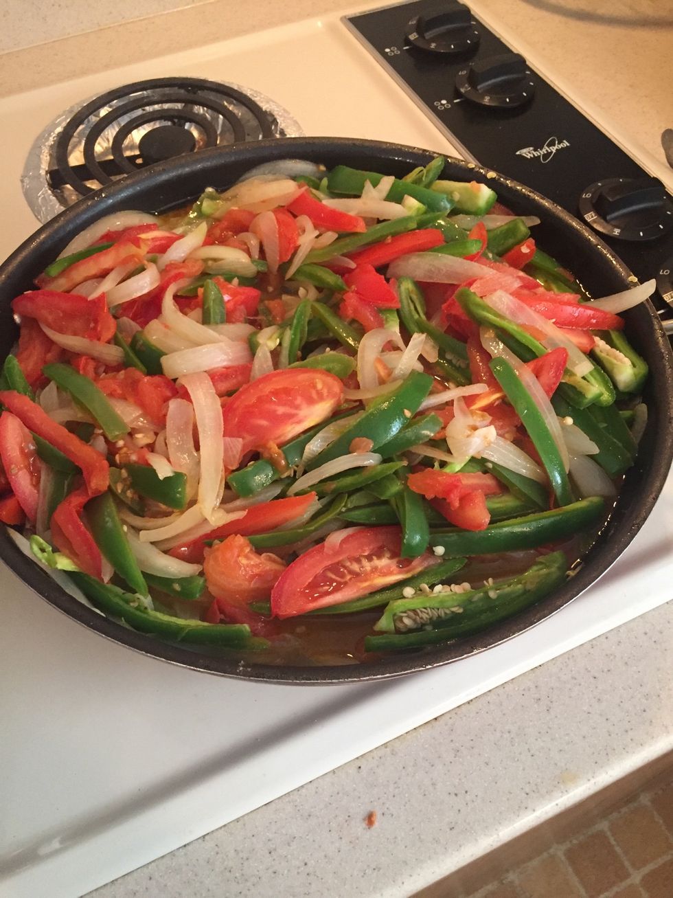 Do not overcook, texture of tomatoes and jalape\u00f1o should still be firm