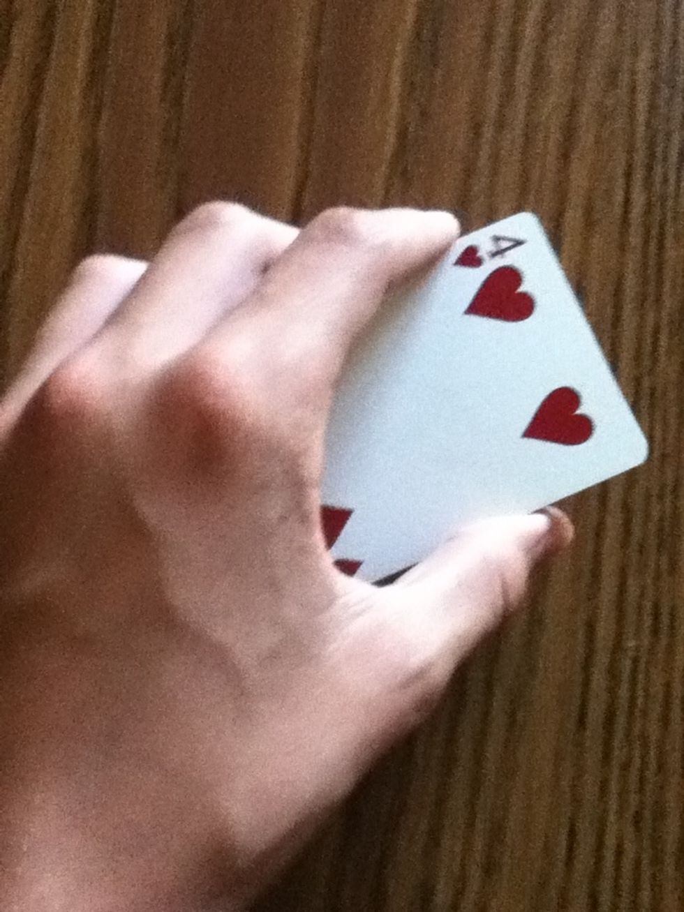 Do not show them that There card is on the bottom.