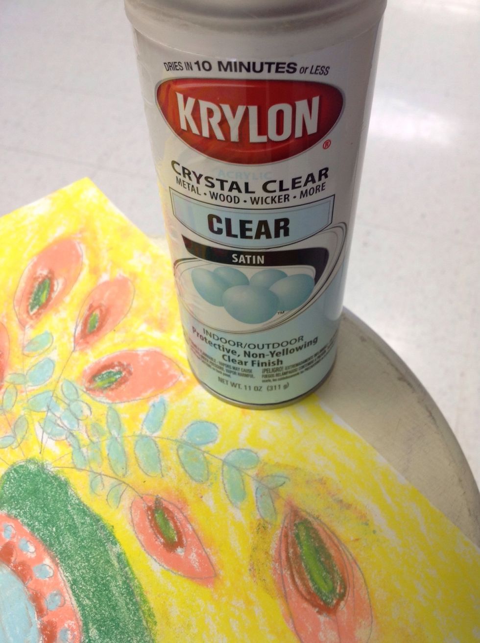 Do NOT swipe excess chalk dust! I blow it off. Then spray with clear fixative or some sealer to prevent smearing.