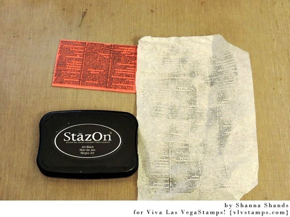 Do some base stamping using your favorite mixed media safe ink.