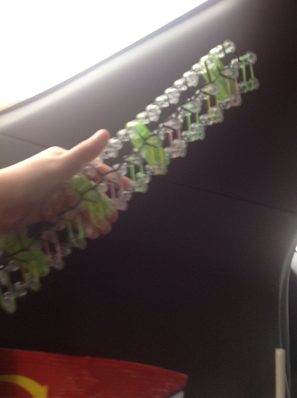 Do that all the way up ur loom sorry about the blurry pic